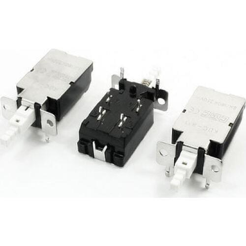 AC250V 8A 4 Pin Locking DPST Push Button Power Switch KDC-A11