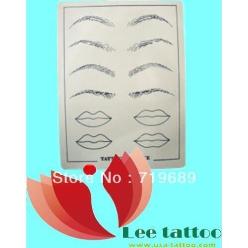 Free shipping 10pcs Permanent Makeup Eyebrow/Lip tattoo Practice Skin For Beginners Excellent Tattoo Eyebrow Supply