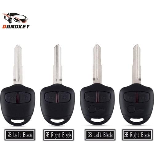 Dandkey 2/3 Buttons Remote Car Key Shell Case Uncut MIT11 MIT8 Blade For Mitsubishi Pajero Sport Outlander Grandis Replacement