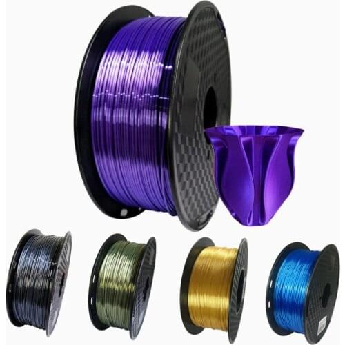 Coloful 1.75mm PLA 3D Printer Filament 500G Shiny Silk PLA 3D DIY Filament Black Gold Rainbow PLA Printing Material