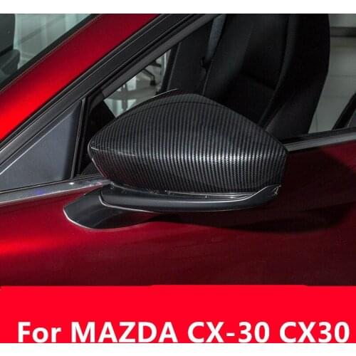 For MAZDA CX-30 CX30 Car Rear-view Mirror Covers Shell Rearview Mirror Edge Guards Cover Exterior decoration car Accessories
