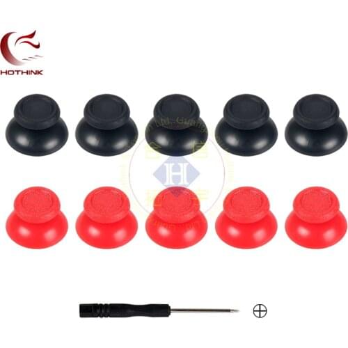 HOTHINK For PS4 Analog Joystick thumb Stick grip Cap for PS4 Gamepad Controller thumbstick 10 pieces/set with 1 screwdriver