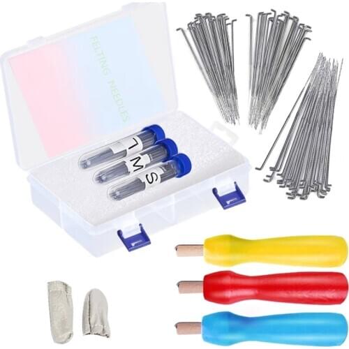 Imzay Felting Needles Wool Needle Felting Kit Wool Felt Felting Kit Felting Needles Kit Felting Supplies Colored Wood Handles
