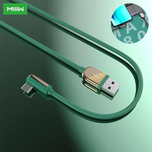 MIIIW Type-C Data Cable QC3.0 Fast Charge 480Mbps Data Transmission 3A High Current Cable For Smartphones Xiaomi Huawei Samsung