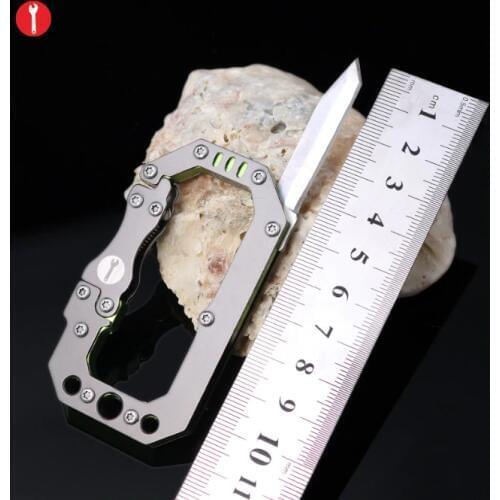 Pocket Multi Tools Carabiner Keychain EDC Knife