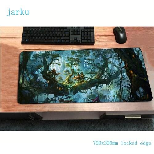 Forest Fantasy mouse pad gamer locrkand mousepad rubber desk mat 700x400x4mm gaming accessories pc home keyboard mat oversized
