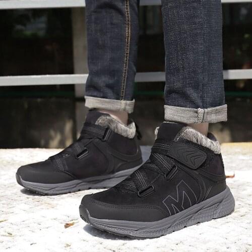 Winter Plus Velvet Men Women Hiking Sneakers High-top Thick Warm Cotton Shoes Snow Boots Non-slip Comfortable Climbing Shoes