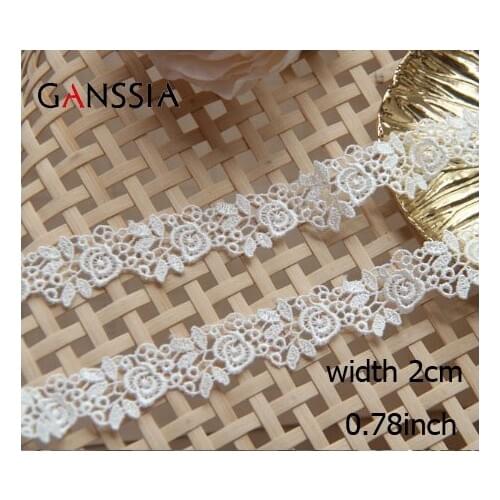 1yrd/lot Width:2cm Embroidery Natural color Lace Cotton Crochet Laces (SS-1020)