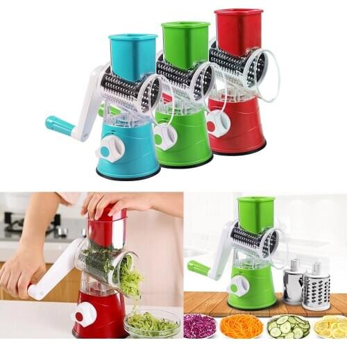 Multi-function Vegetables Fruit Cutter Manual Drum Slicer Shredders Grinder 2