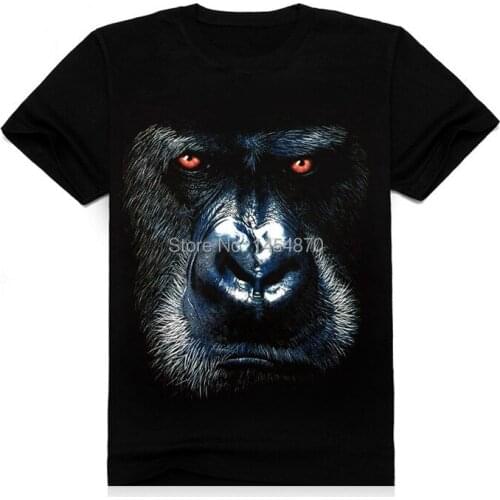 New Cool Fashion orangutan monkey Brand t shirt High Quality 100%Cotton Punk Rock items fitness Hardrock Metal Black shirts