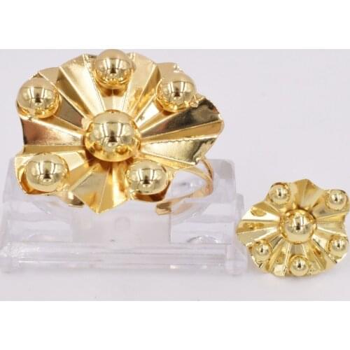 New High Quality Dubai Gold jewelry sets 3color earring and pendant For madam party Gifts African jewelry Women set