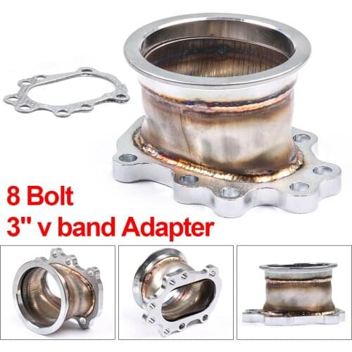 8 BOLT to 3" V band Exhaust Manifold Converter Adaptor Flange For T25 T28 GT25 GT28 TT102187