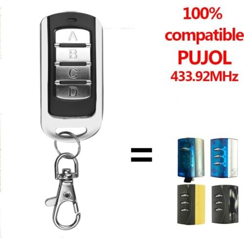 PUJOL Rolling Code 433MHz Garage Door Remote Control Compatible With PUJOL MARTE, P215, TWIN, VARIO Garage Control Opener