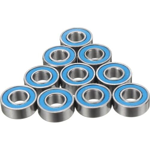 10PPCS MR115RS 2RS Deep Groove Ball Bearings Blue Rubber Sealed Wheel Hub Miniature Ball Steel Bearing Size 5X11X4mm