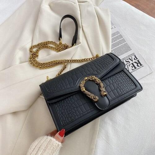 Luxury designer women bags chain Stone pu leather crossbody bags for women 2021 womens handbags shoulder bags messenger female