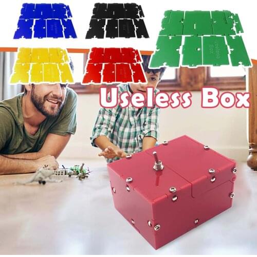 DIY Turns Itself Off Useless Box Leave Me Alone Machine Practical Funny Toys Birthday Christmas Gift Educational Handmade Toy