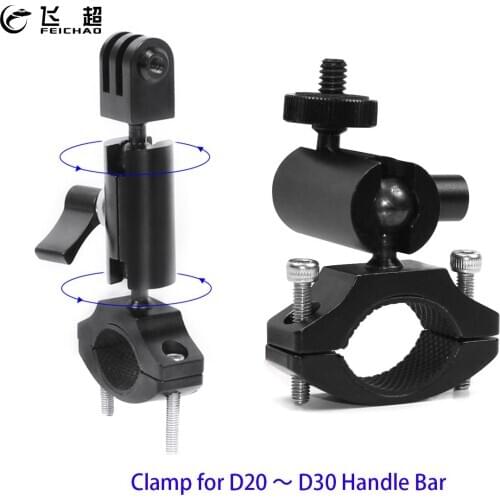 Magic Arm 360 Swivel Handlebar Clamp Mount Motorcycle Bike Tube 20-30mm Fixed Clip Holder 1/4"-20 / Tripod Adapter for GoPro 8 9
