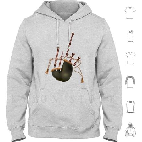 The Bagpipe Hoodies Long Sleeve Bagpipes Bagpipe Musical Instrument Aerophone Reed Reeds Pipe