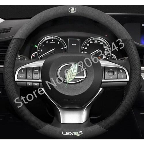 Suede Leather Car Steering Wheel Cover 38cm Accessories for Lexus Es250 Is300 Rx270 Nx300 Ls460 Ct200h Ux260 Gx460 Lx570 GS300