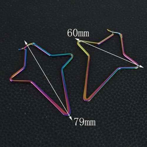 Womans Big Simple Multicolour Earring Fashion Stainless Steel Jewelry Earrings For Women EFGZAOCP1