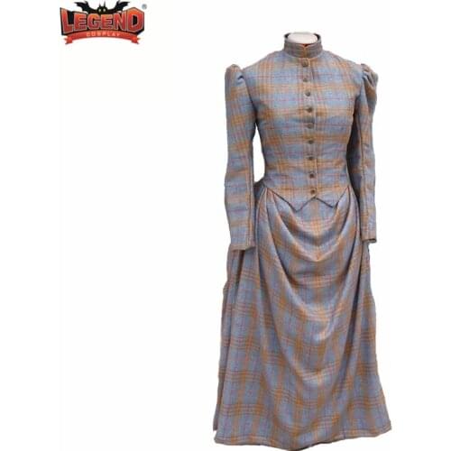 1880s Women Plaid Ensemble Victorian Dress Historical Civil War Southern Belle Gown Custom Made For Woman Halloween Carvinal