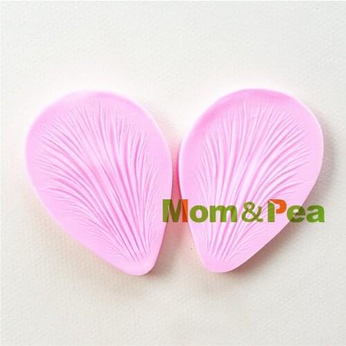 Mom&Pea 1081 Free Shipping Leaf Silicone Press Mold Cake Decoration Fondant Cake 3D Mold Food Grade