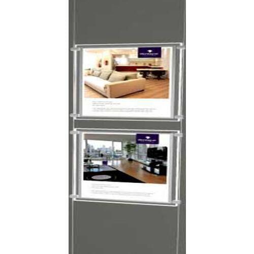 2unit/Column) A4 Single Sided Magnetic Front Panel Real Estate Agent LED light Panel,LED Landscape Displays Lightbox