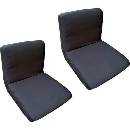 2Pcs Black Removable Short Kitchen Dining Bar Club One-piece Bar Stool Chair Cover