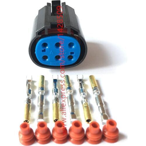 5 Sets 6 Pin Female Plenum ACIS Oxygen Pressure Sensor Connector For POLO Volkswagen Golf