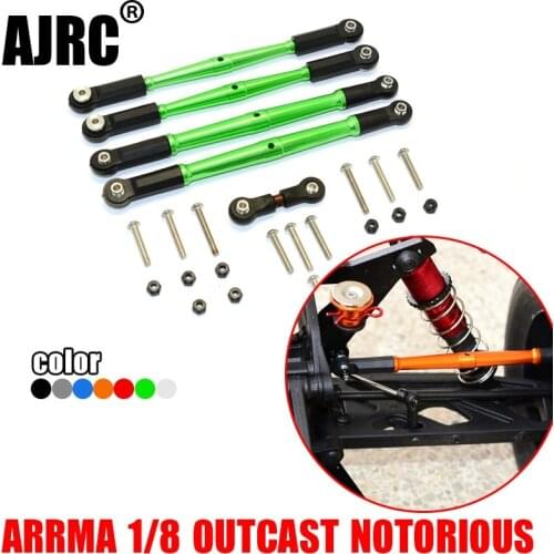 5PCS aluminum alloy rod + S2 steel thickened rod for ARRMA 1/8 KRATON OUTCAST/NOTORIOUS AR330230/AR330221