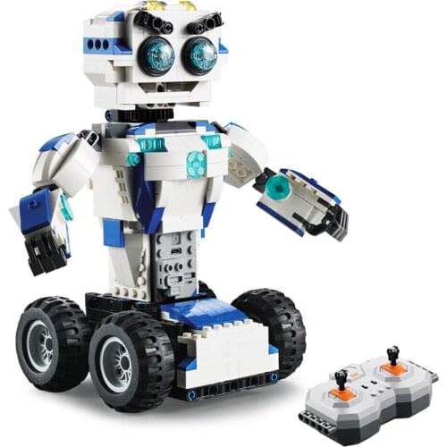606 PCS Electric Building Blocks RC Tracked Robot Car Model Bricks Technical Remote Control Kids Toys Children Birthday Gifts