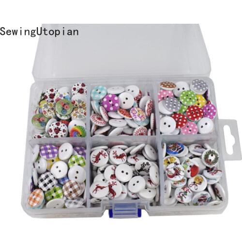 900PCS 15MM Flower Series Flower Wooden Buttons for Clothing DIY Sewing Buttons Scrapbooking Decor Craft Accessories