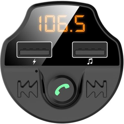 KEBIDU Dual USB TF Card Bluetooth 5.0 Car Mobile Phone Charger Hands-Free FM Tuner Transmitter Car FM MP3 Music Player