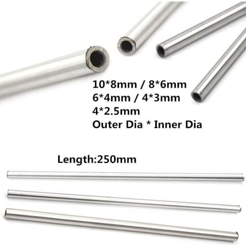 Hot Sale 250mm 304 Seamless Stainless Steel Capillary Tube 8mm 6mm / 4mm 3mm / 6mm 4mm / 4mm 2.5mm