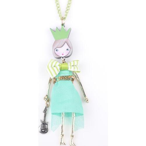 Bonsny Doll Handmade Statement Necklaces Maxi Long Chain Pendants 2015 Alloy Bohemian News Cute Choker Girls Women Accessories