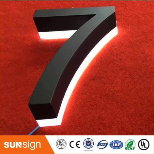 H 30cm Custom stainless steel backlit dimensional letter signs