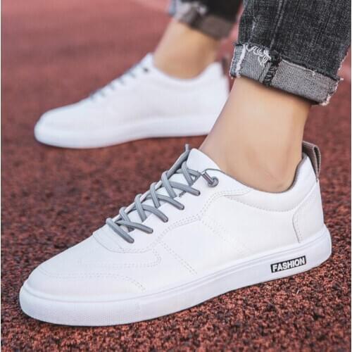 Designer White Leather Shoes Men High Quality Hip Hop Men Casual Shoes Luxury Brand Lace Up Original Sneakers Zapatillas Hombre