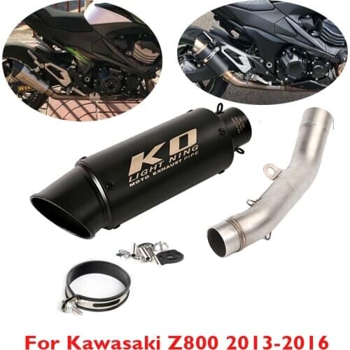 For Kawasaki Z800 2013-2016 Slip on 51mm Exhaust System Escape Muffler Connection Link Tube Z800 Exhaust System