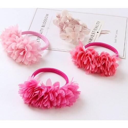 Elastic Hair rope Flower Elastic Hair Bands Girls' Hair Clips Kids Hair Accessories womens Headwear hair bands