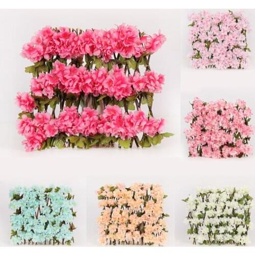 Artificial Flower Fence Trellis Roll Wall Landscaping Fence Privacy Fence Screen Outdoor Garden Backyard Balcony Fence Privacy