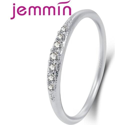 Exquisite Simple Luxurious AAA White CZ Stone 925 Sterling Silver Ring Tail Ring Women Female Mens Ring Jewelry Gift