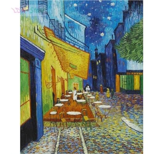 Night coffee house by Van Gogh Full Square & round 5D DIY Diamond Painting gift Diamond Embroidery Cross Stitch Mosaic WG492