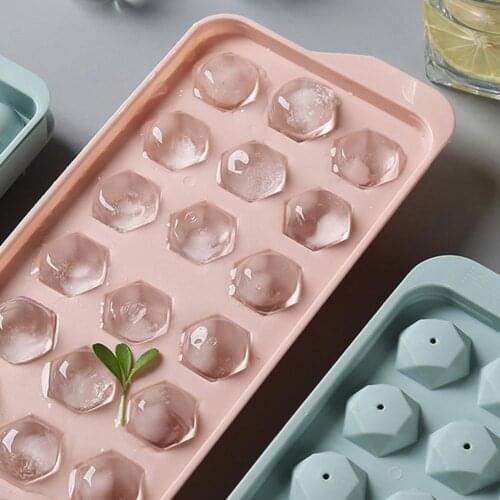 Summer Ice Cube Tray with Lid Spherical Conical Shape Wear Resistant PP Soft Durable Juice Whiskey Ice Cubes Mold