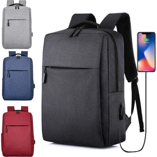 Backpack new simple usb charging backpack men and women casual business computer bag 41*28*12cm