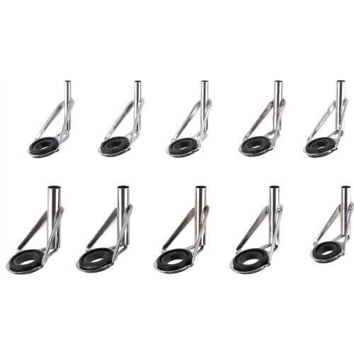 80pcs/lot Fishing Rod Guide Guides Tip Set Repair Kit DIY Eye Rings Different Size