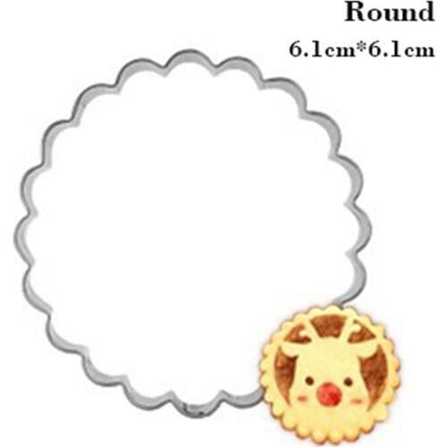 New Wedding Bakeware Round Petal Egg Stamp Baking Mold Fondant Biscuit Cookie Cutter Tools Gadget Stainless Steel Biscuits Stamp