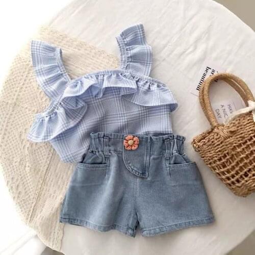 Little Girl Clothes 2021 Summer Clothing Sets Vest Pants Cute