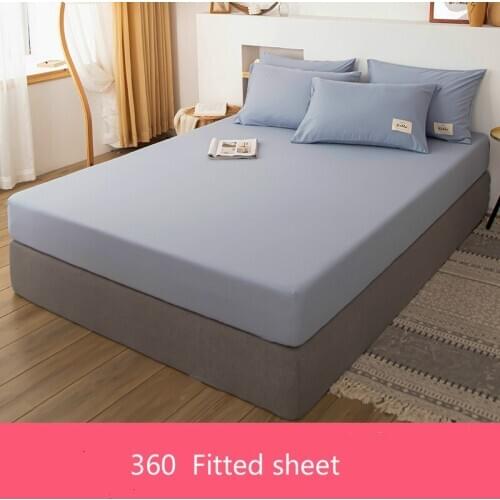 1pcs Solid Bed Mattress with Four Corners and Elastic Band Sheets Hot Sale, Pillowcase Not Include Polyester