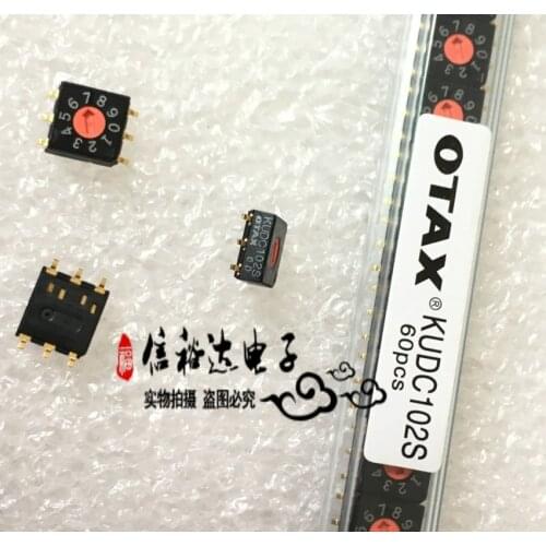 Original new 100% KUDC102S SMD 6pin anti code rotary digital encoder switch 10 bits 0-9