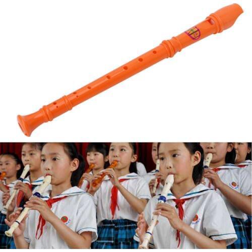 1PC Plastic Musical Instrument Soprano Recorder Long Flute 8 Holes Red